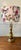 Mid 20th Century Hummingbird Floral Shade With Brass Toned Lamp For Sale - Image 9 of 12