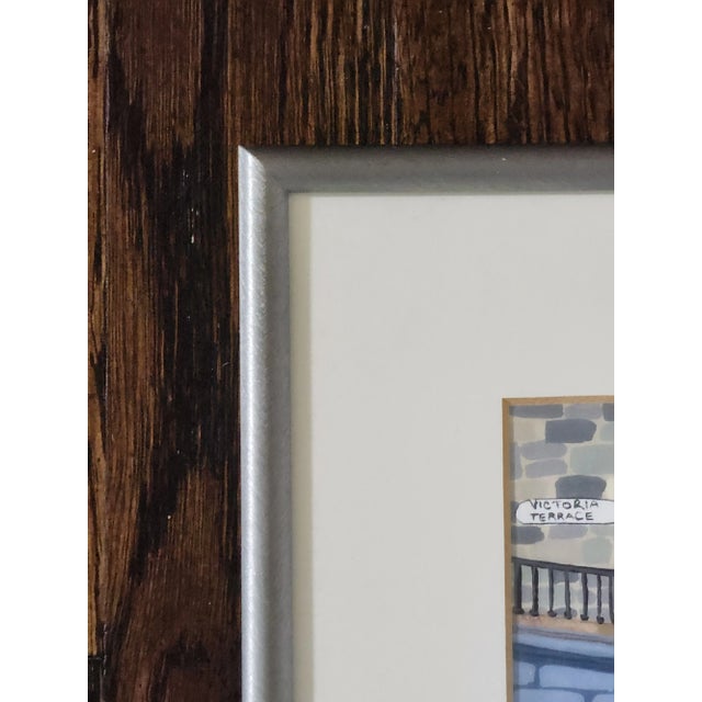 Victoria Street Framed Gouache Giclee Print Painting Signed by Artist Lynn Hanley Wall Art For Sale - Image 10 of 17