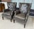 Contemporary Pair of Hooker Furniture Faux-Leather Army-Green/Gray Maya Chairs For Sale - Image 3 of 18