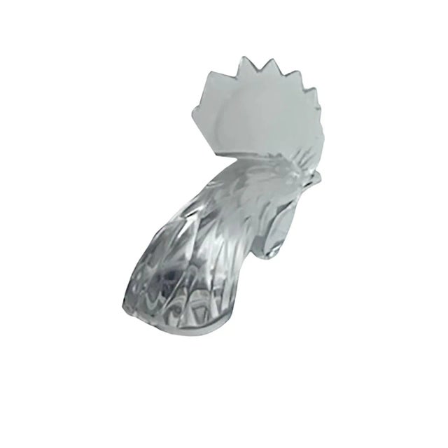 René Lalique Lalique Tete De Coq Rooster Hood Ornament For Sale - Image 4 of 7