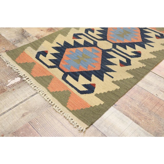 Vintage Persian Shiraz Kilim Rug - 01'11 X 02'11 For Sale In Dallas - Image 6 of 9