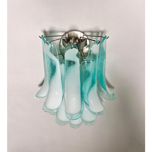Italian Petal Murano Sconces, 1990s, Set of 2 For Sale - Image 9 of 12
