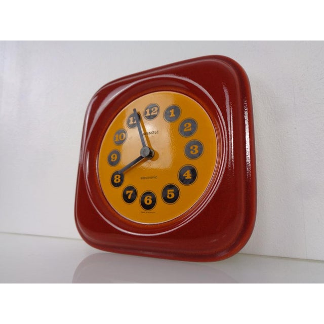 Pop Art Ceramic Cat Wall Clock from Kienzle, Germany, 1970s For Sale - Image 10 of 18