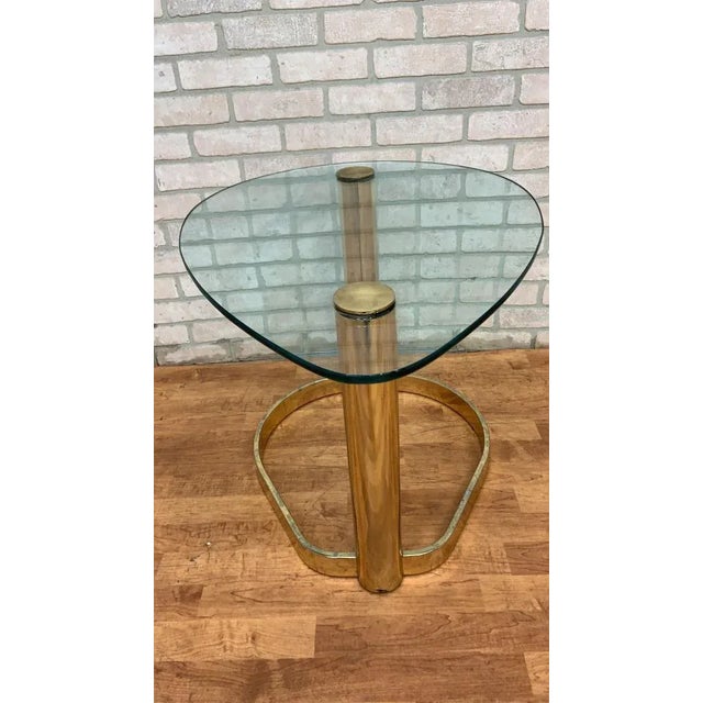 Hollywood Regency Brass Console & Side Table by Leon Rosen for Pace For Sale In Chicago - Image 6 of 13
