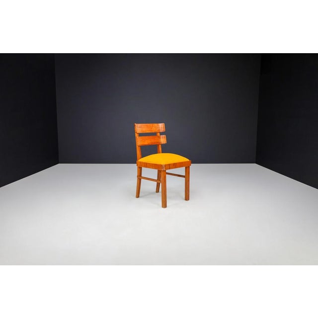 Art Deco Dining Chairs attributed to Jindřich Halabala, Cz, 1930, Set of 4 For Sale - Image 4 of 11