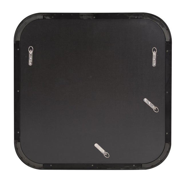 Metal Copenhagen Square Black Mirror For Sale - Image 7 of 9