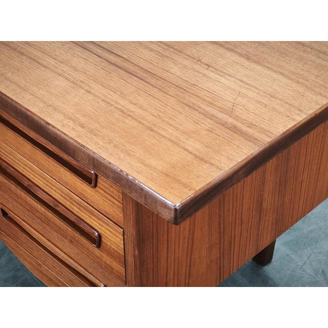 Danish Modern Teak Executive Desk by J. Svenstrup for A.P. Møbler, 1960s For Sale - Image 4 of 18