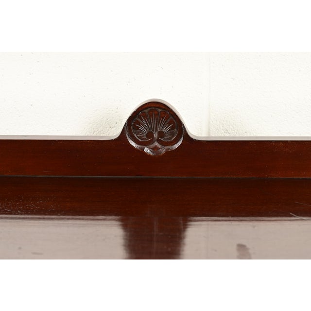 Berkey & Gay Style Antique Chippendale Carved Mahogany Bookcase Cabinet, Circa 1900 For Sale - Image 10 of 14