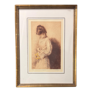 Vintage Gold Framed s.m. Thompson Keepsake Limited Edition 3/75 Portrait Print