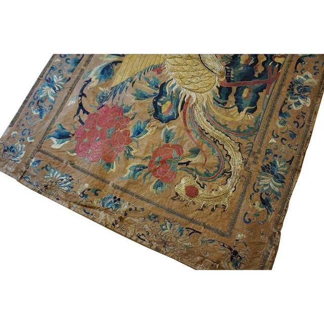 Chinese Mid 19th Century Antique Museum Grade Silk Chinese Embroidery Flatweave Textile For Sale - Image 3 of 9
