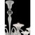 Linear Transparent and White with Silver-Leaf Murano Glass Chandelier by Simoeng For Sale - Image 4 of 7