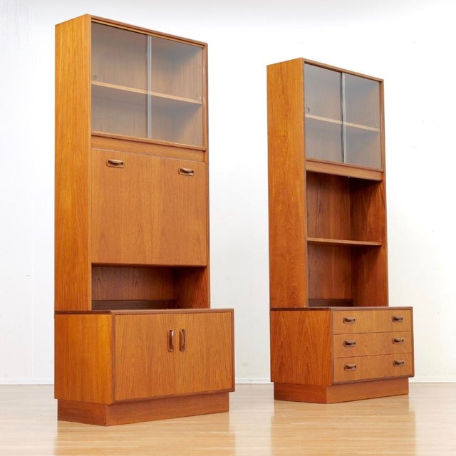 Mid-Century Modern 1960s Mid Century G Plan Teak Bookcase Wall Unit, A Pair For Sale - Image 3 of 15