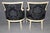Maison Jansen Pair Attributed Maison Jansen French Louis XVI Style Distressed Painted Bergeres For Sale - Image 4 of 13