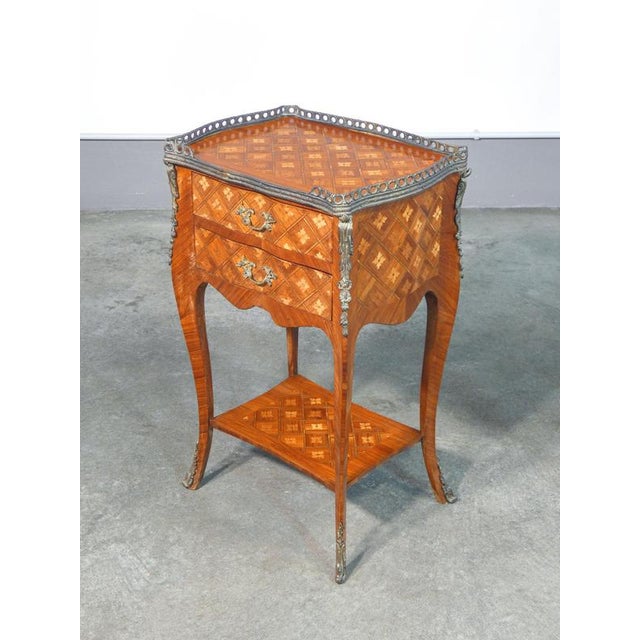 Napoleon III Bedside Table in Inlaid Wood, 1800 For Sale - Image 17 of 18
