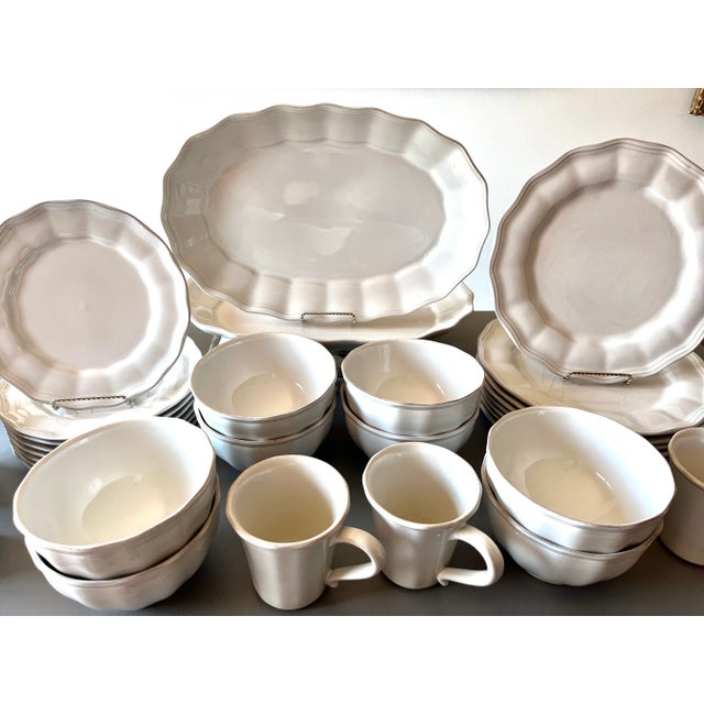 French Country "Charlotte" Dinnerware-12 Place Settings + Serving-52 Pieces For Sale - Image 3 of 8