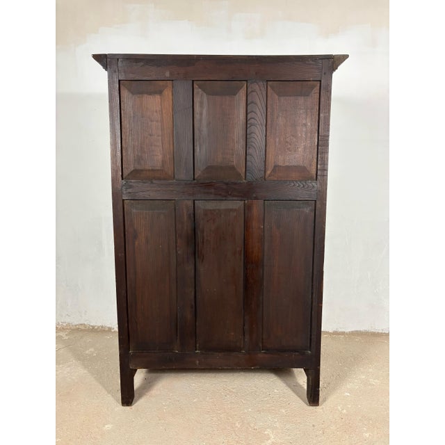 Antique Baroque Oak Fall-Front Cabinet with Deep Carved Decoration, 1880 For Sale - Image 17 of 18