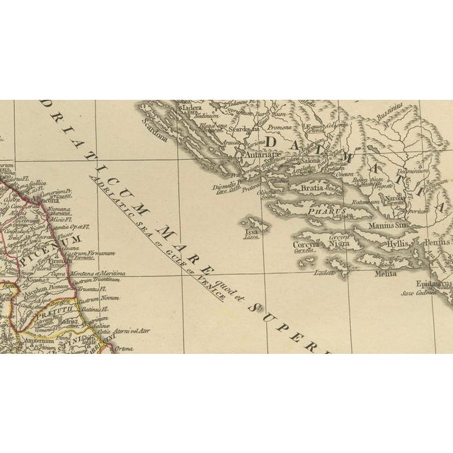 Antique Map of Ancient Italy, 1818 For Sale - Image 16 of 18