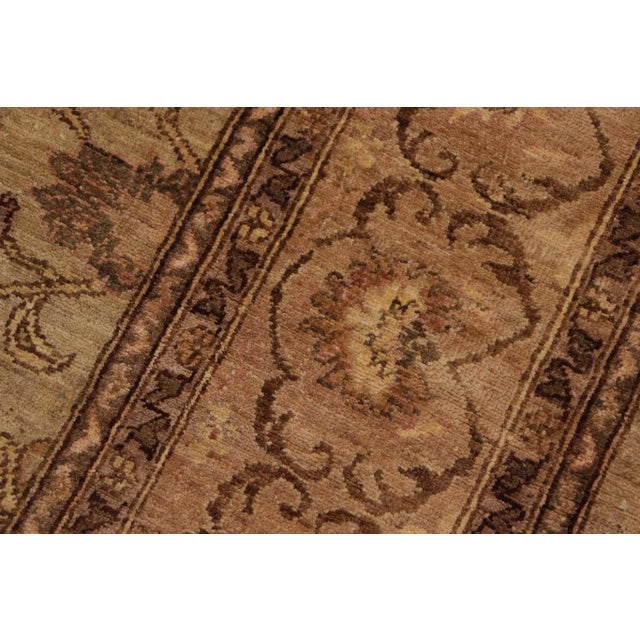 Textile Oriental Ziegler Green Brown Hand-Knotted Wool Rug- 8'2'' X 10'1'' For Sale - Image 7 of 7