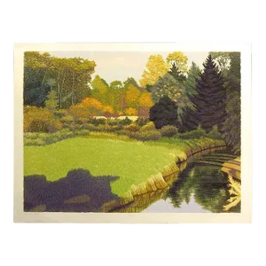 Gordon Mortensen "Near Loch Raven" Hand Signed Woodcut Reduction Art