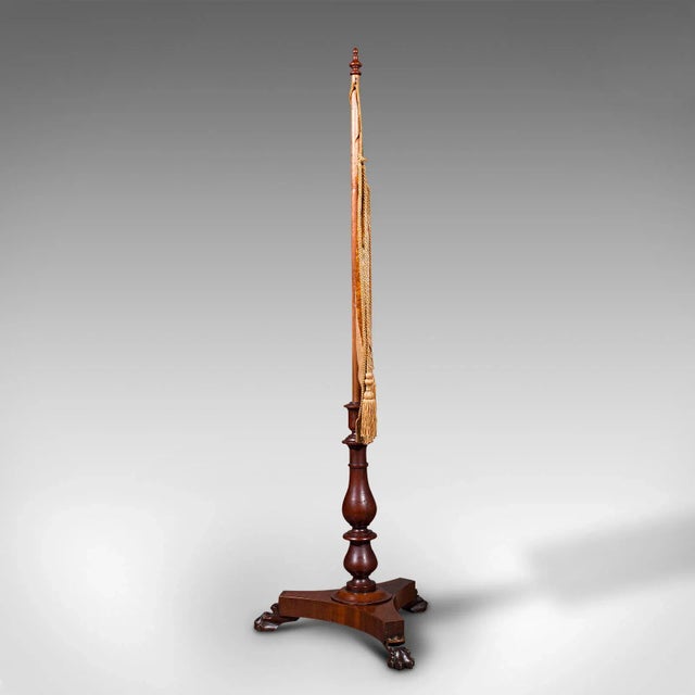 1835 Antique William IV English Pendant Pole Screen For Sale - Image 4 of 13