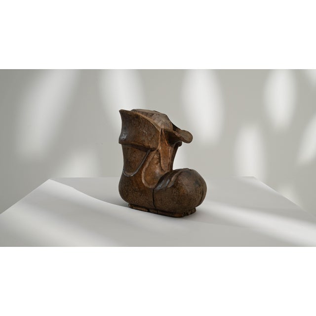 French 20th Century French Carved Wooden Boot Decoration For Sale - Image 3 of 18