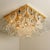 Glamorous brass and murano glass flush mount ‘catena’ by kalmar. 18 large "ribbons" in clear and bubble murano glass are...