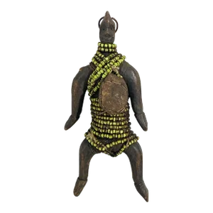 African Fali Fertility Beaded Doll Phallic Cameroon 8.5" H