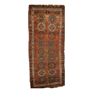 Antique Kazak Area Rug, Handwoven Wool Geometric Design, 1890s, 4' x 8' For Sale