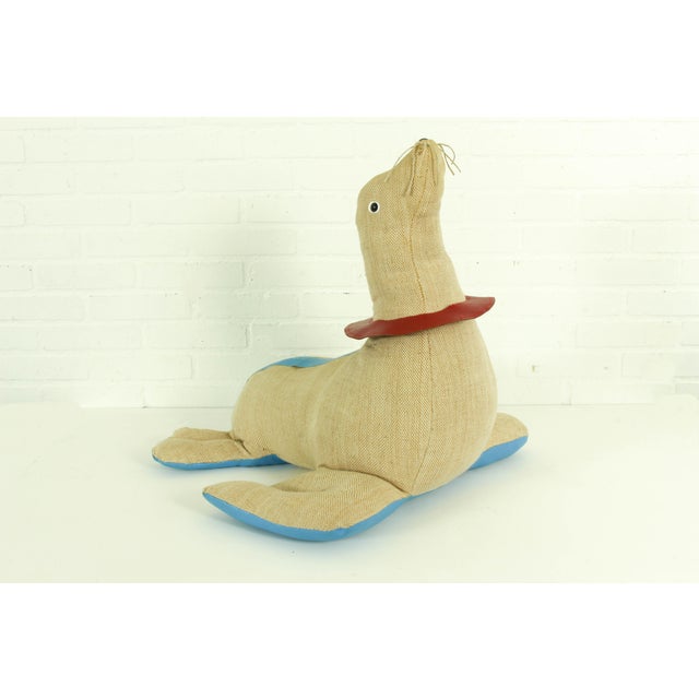 Large Jute and Leather Therapeutic Seal Toy by Renate Müller for H. Josef Leven KG, 1960s For Sale - Image 15 of 15