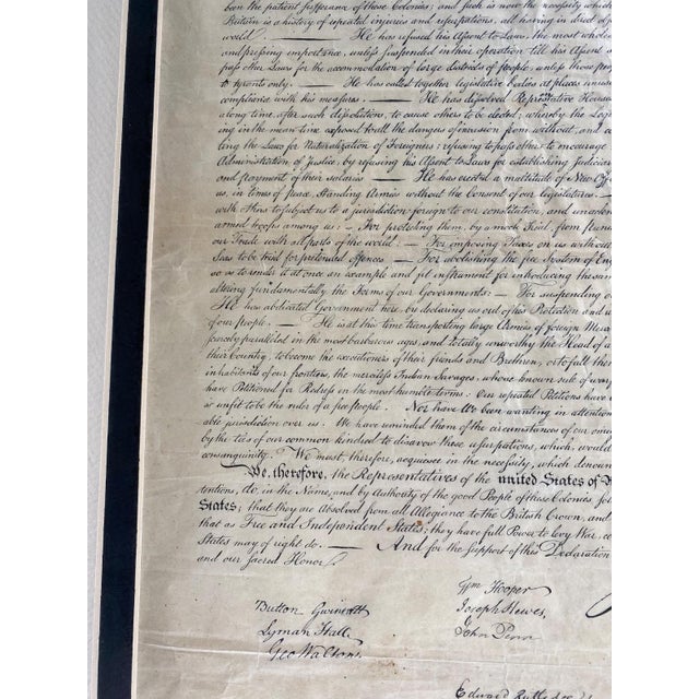 Late 19th Century Declaration of Independence 1895 Sherwood Lithograph Rare Bicentennial Framed For Sale - Image 5 of 12