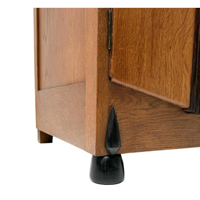 Brown Art Deco Amsterdam School Credenza by J.J. Zijfers Amsterdam, 1920s For Sale - Image 8 of 13