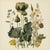 This fine art print reproduces a beautifully detailed 19th-century botanical illustration depicting an elegant arrangement...