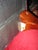 Vintage Queen Ann Ottoman Red Velvet Tufted Entryway / End of Bed Couch Settee For Sale - Image 9 of 10