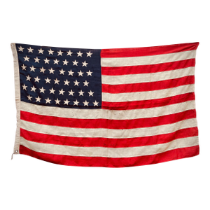 Rare Antique American Flag 46 Stars Circa 1908 All Sewn Wool Hard to Find Size 3x5