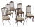 Set of 6 Antique Country French Liègeois Hand Carved Oak Dining Chairs With Needlepoint Tapestry For Sale