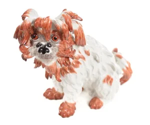 Meisen Original Bolognese Terrier Porcelain Figure