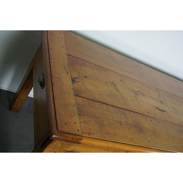 Antique French Cherry Dining Table, Late 19th Century For Sale - Image 9 of 18