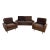 Mid Century Sofa & Two Chairs in Cocoa Brown For Sale