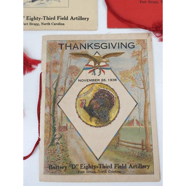 American 1930s Holiday Programs Battery D 83rd Field Artillery Ft. Bragg Nc Books - Set of 3 For Sale - Image 3 of 8
