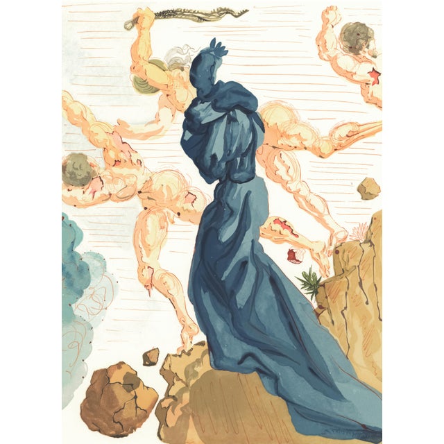Original engraving from Salvador Dalí’s "The Divine Comedy" published by Editions d’Art Les Heures Claires, Paris, in...