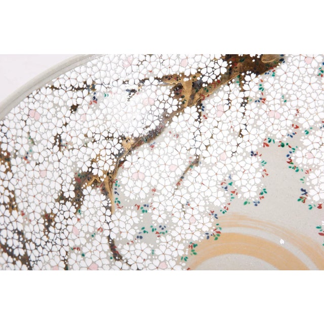 Hand-Painted Japanese Ceramic Bowl For Sale - Image 16 of 17