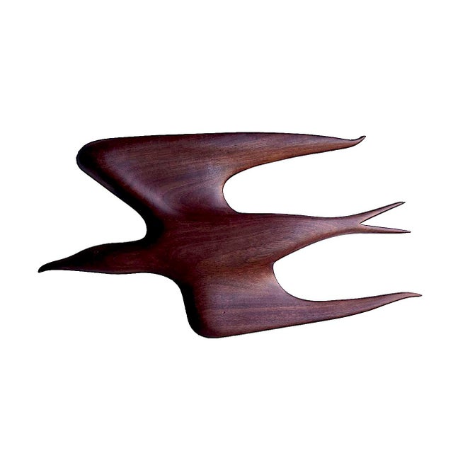 Mid 20th Century Hand Carved Falcon Wall Sculpture Attributed to Arthur Umanoff for Raymor For Sale - Image 9 of 17