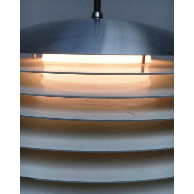 Metal Mid-Century German Space Age Aluminum and Glass Pendant Lamp from Doria, 1960s For Sale - Image 7 of 18