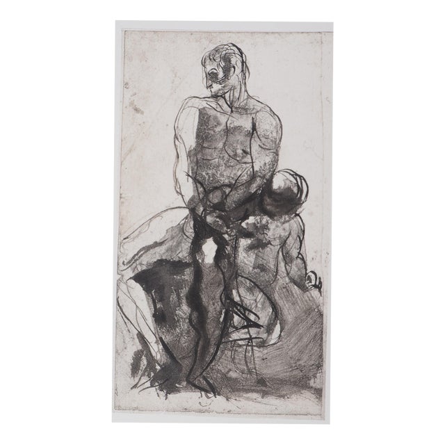 After Auguste Rodin, Father and Child, 1897, Engraving For Sale