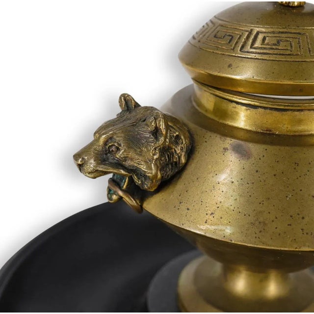 French Antique French Gilt Bronze Inkstand For Sale - Image 3 of 10