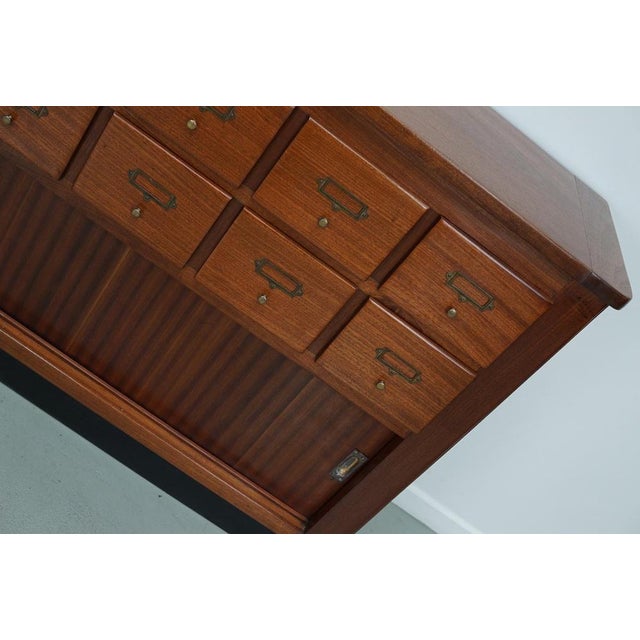 Vintage Dutch Hardwood Filing Cabinet For Sale - Image 3 of 18