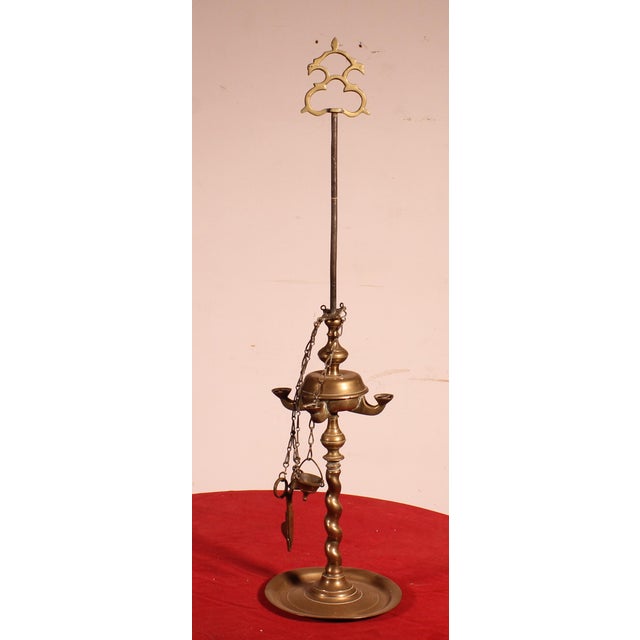 18th Century Bronze Oil Lamp, Spain For Sale - Image 11 of 11