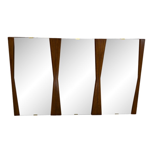 Large Unique Mid 20th Century Wall Mirror For Sale