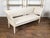 Italian 19th Century White Painted Sofa with Slanted Sides and Distressed Patina For Sale - Image 4 of 10