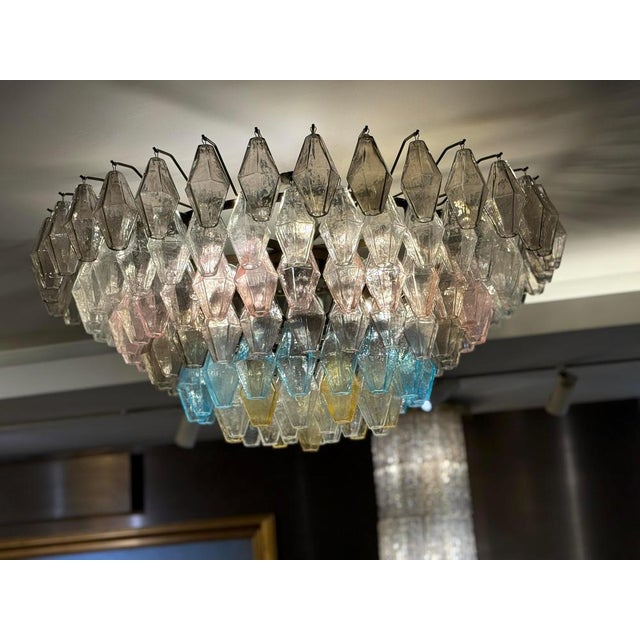 Large Poliedri Murano Glass Ceiling Light, 1990s For Sale - Image 15 of 18